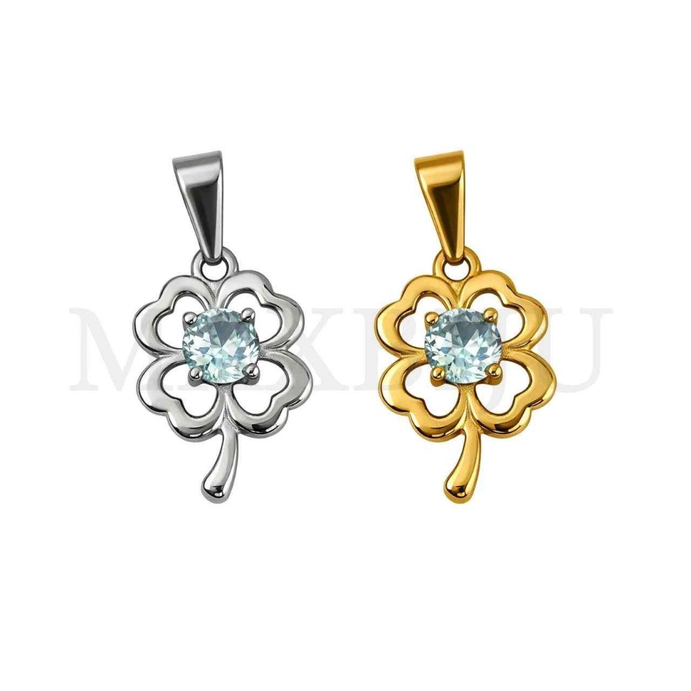 Stainless Steel Flower Pendant 14x21mm