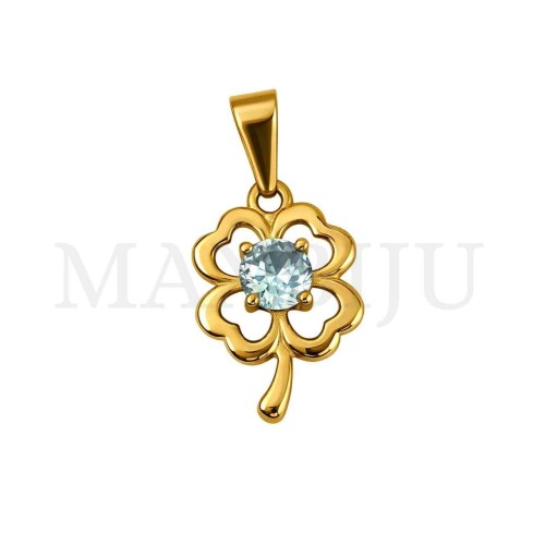 Stainless Steel Flower Pendant 14x21mm