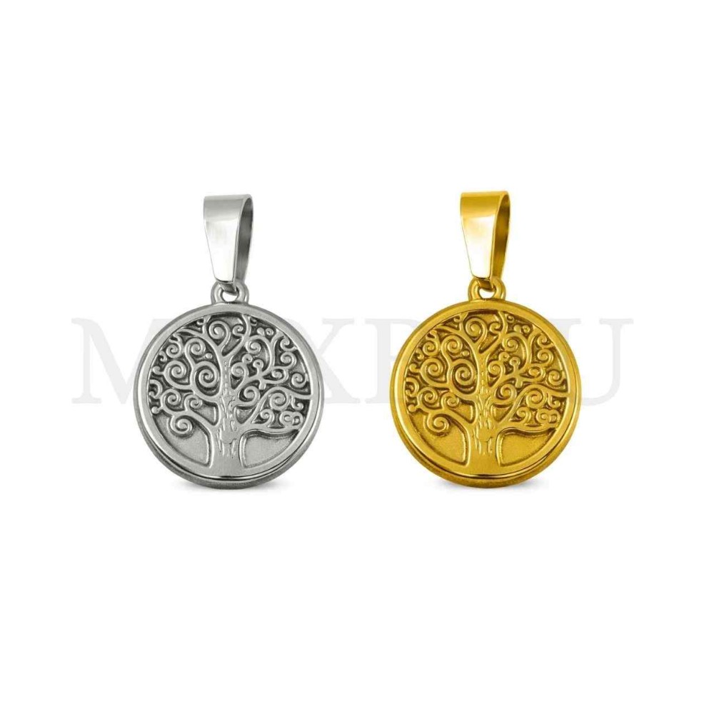Stainless Steel Tree Pendant 16mm
