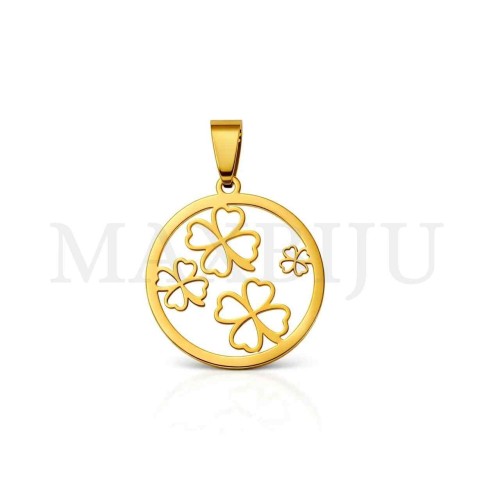 Stainless Steel Flower Pendant 25mm