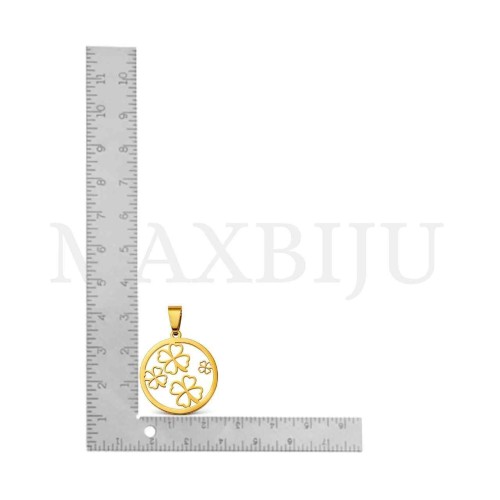 Stainless Steel Flower Pendant 25mm