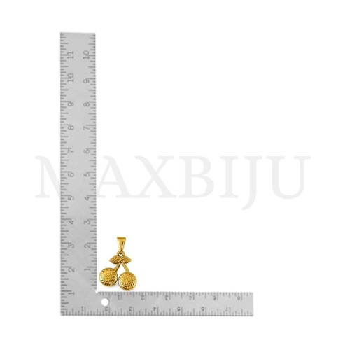 Stainless Steel Cherry Pendant 18x19mm