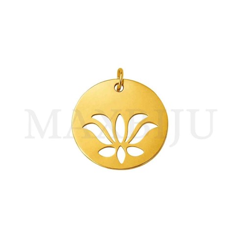 Stainless Steel Lotus Pendant 20mm