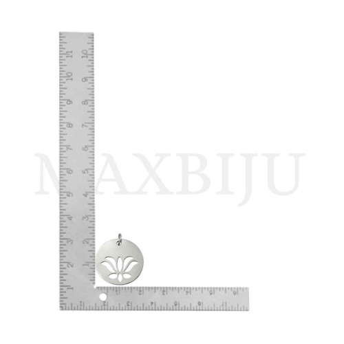 Stainless Steel Lotus Pendant 20mm
