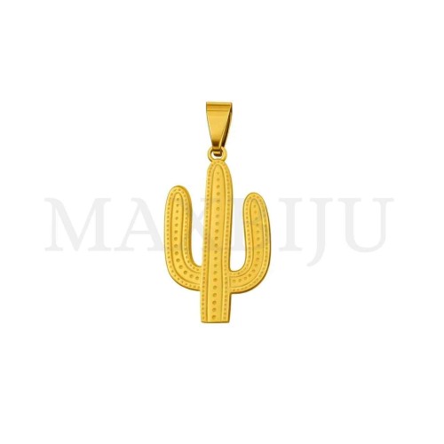 Stainless Steel Cactus Pendant 19x33mm