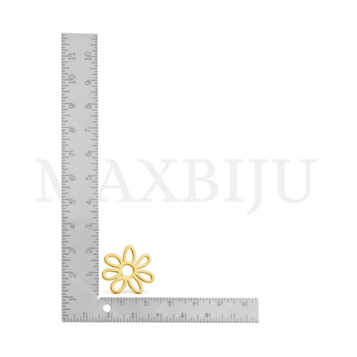 Stainless Steel Flower Pendant 23x23mm