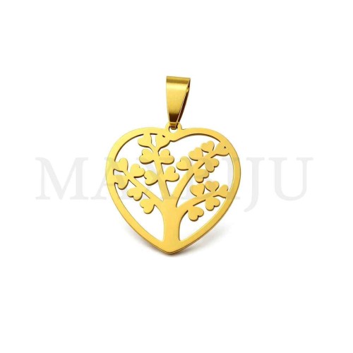 Stainless Steel Tree Pendant 25x26mm