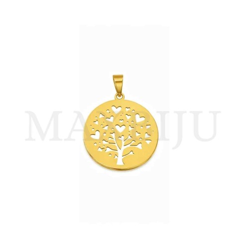 Stainless Steel Tree Pendant 25mm