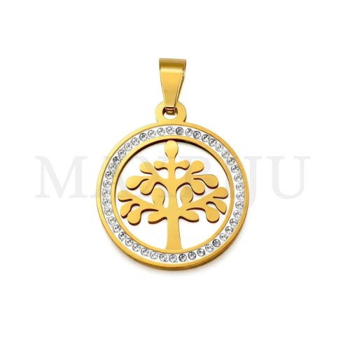 Stainless Steel Tree Pendant 20mm