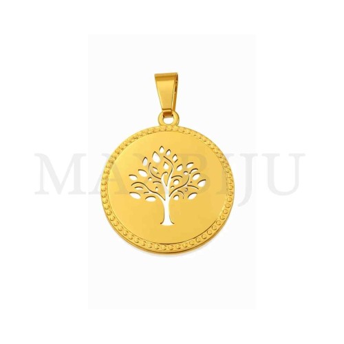 Stainless Steel Tree Pendant 20mm