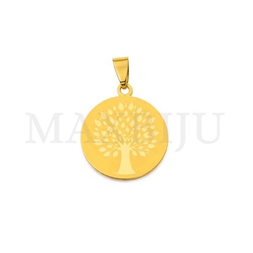 Stainless Steel Tree Pendant 25mm