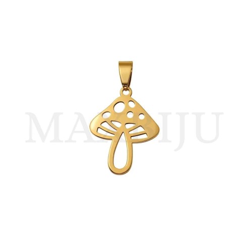 Stainless Steel Mushroom Pendant 22x29mm