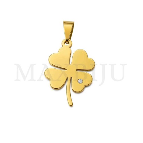 Stainless Steel Clover Pendant 16x24mm