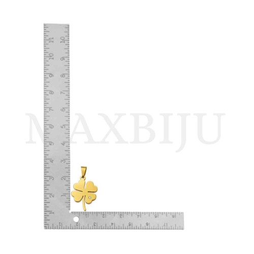 Stainless Steel Clover Pendant 16x24mm