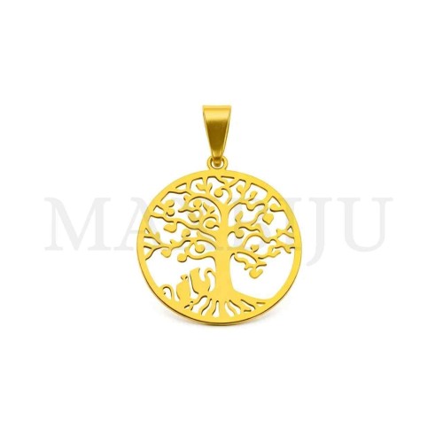 Stainless Steel Tree Pendant 25mm