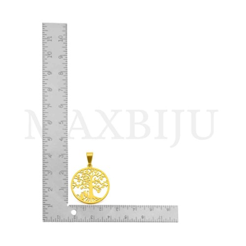 Stainless Steel Tree Pendant 25mm