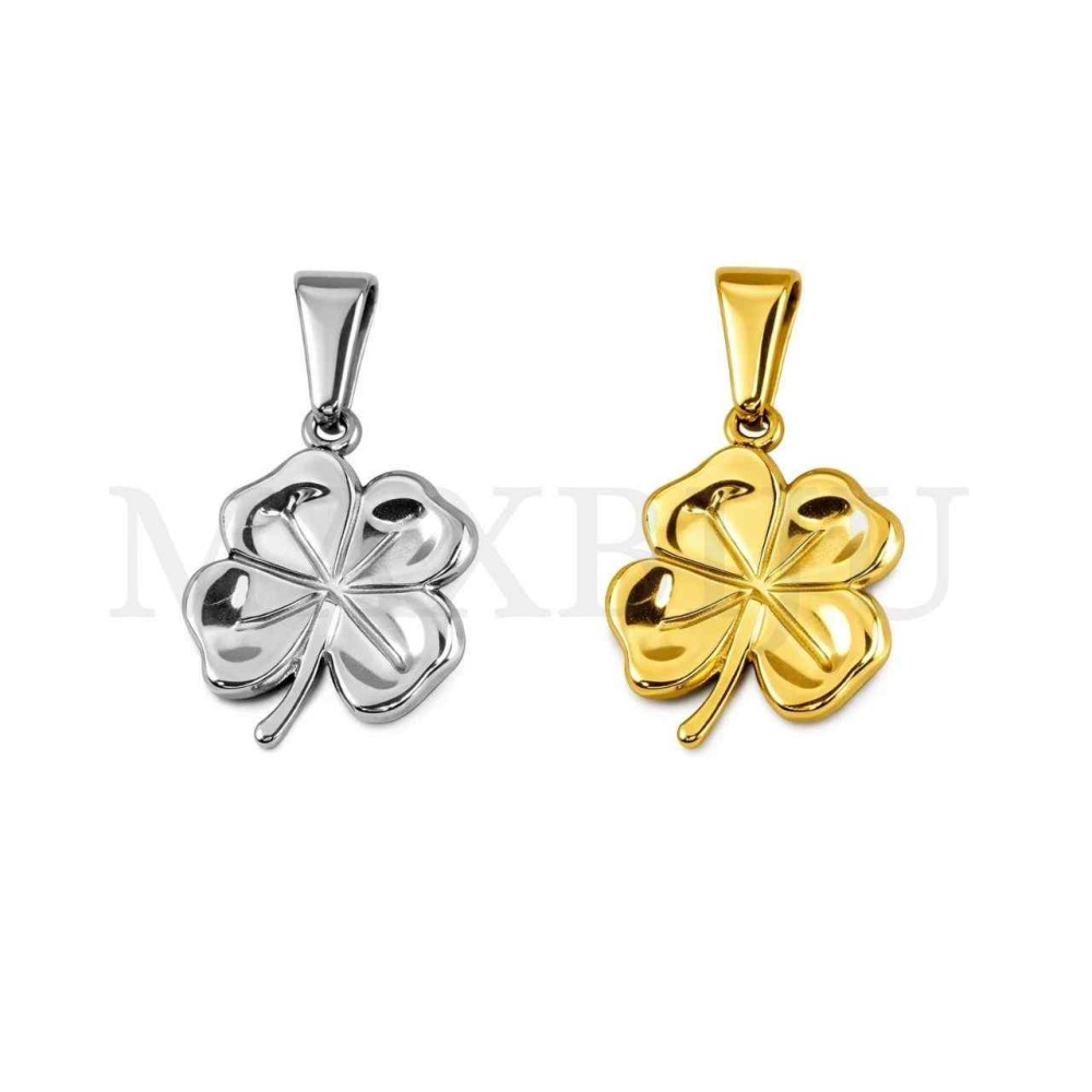 Stainless Steel Clover Pendant 15x19mm