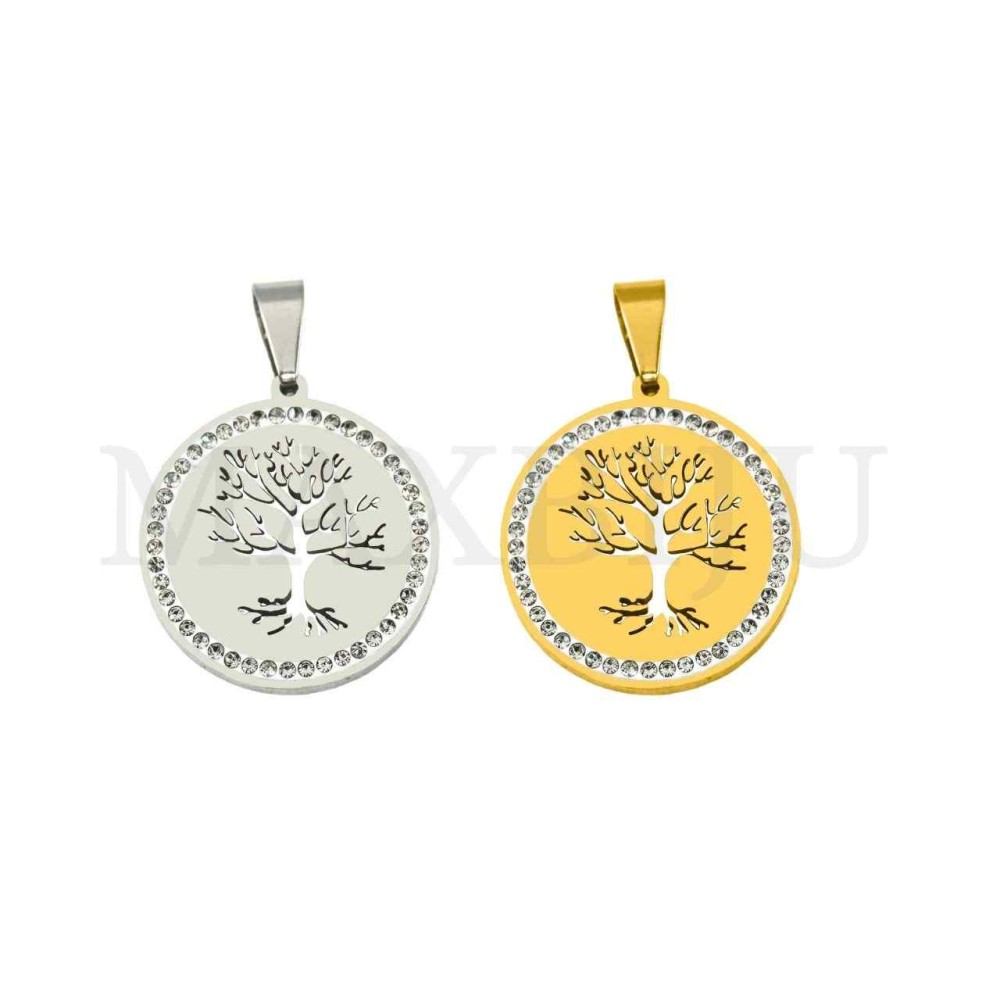 Stainless Steel Tree Pendant 20mm