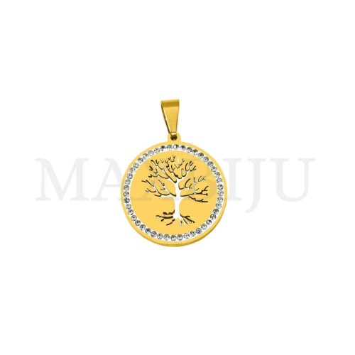 Stainless Steel Tree Pendant 20mm