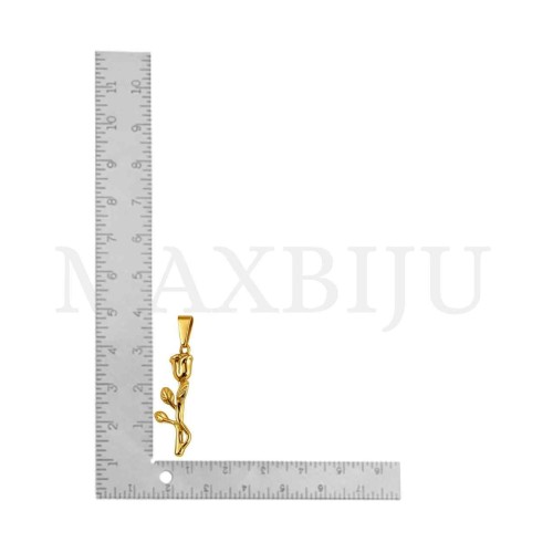 Stainless Steel Rose Pendant 10x30mm