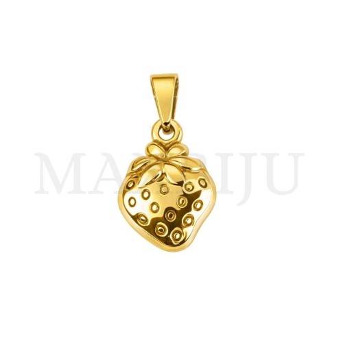 Stainless Steel Strawberry Pendant 12x17mm