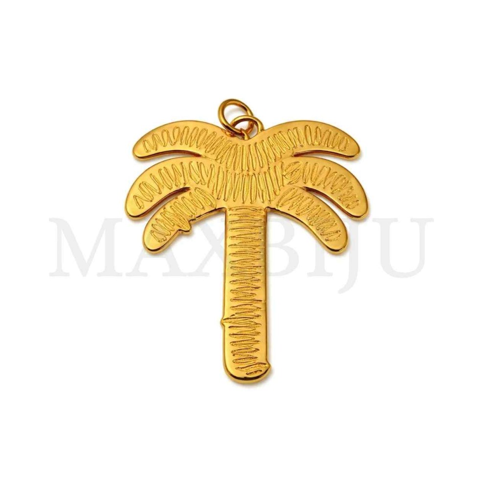 Stainless Steel Palm Tree Pendant 30x35mm