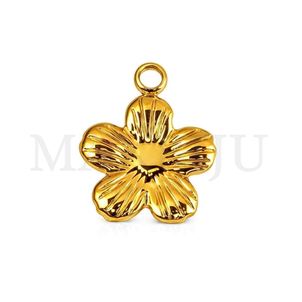 Stainless Steel Flower Pendant 10x12mm