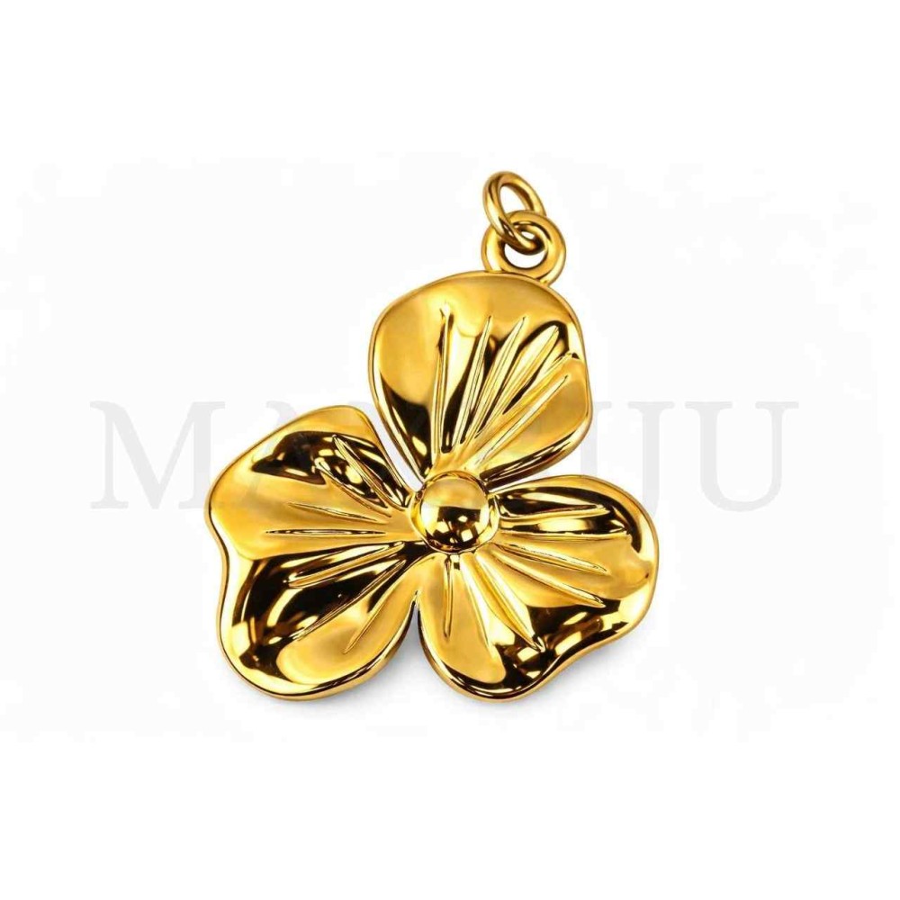 Stainless Steel Flower Pendant 20x25mm