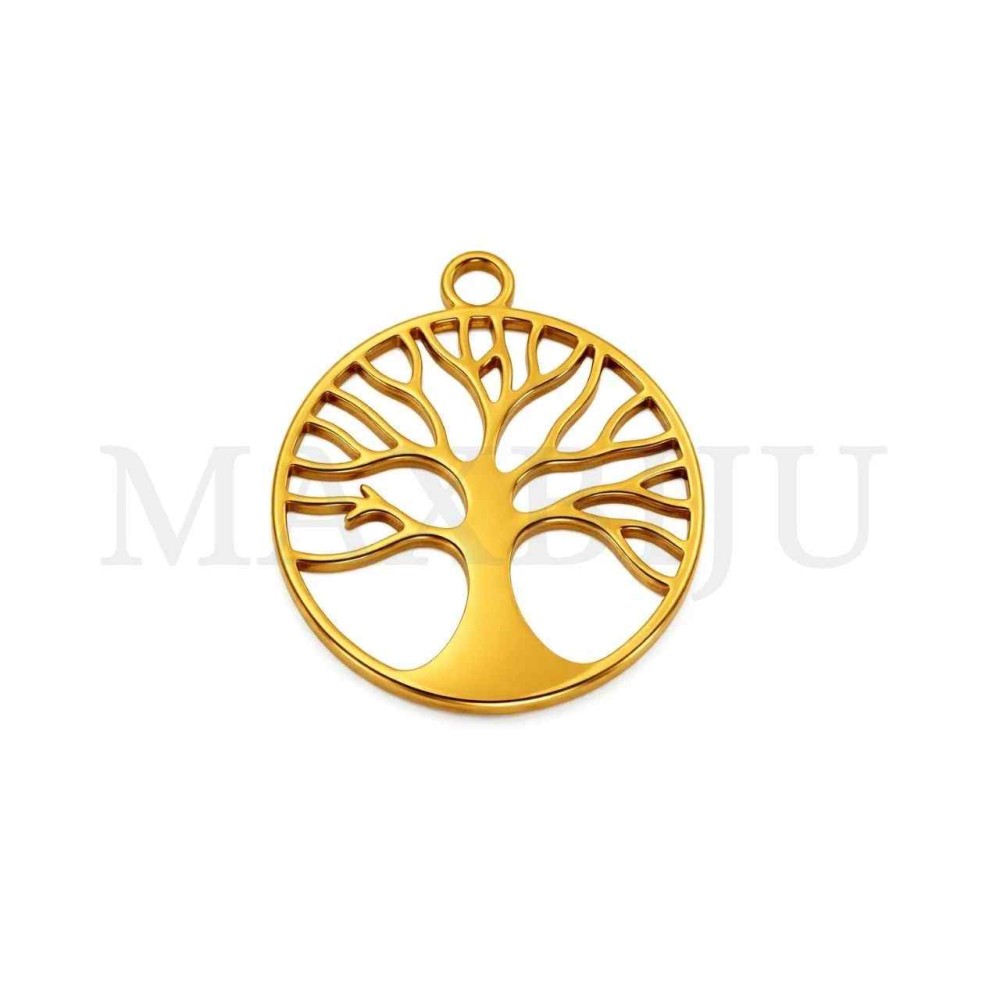 Stainless Steel Tree Pendant 15mm