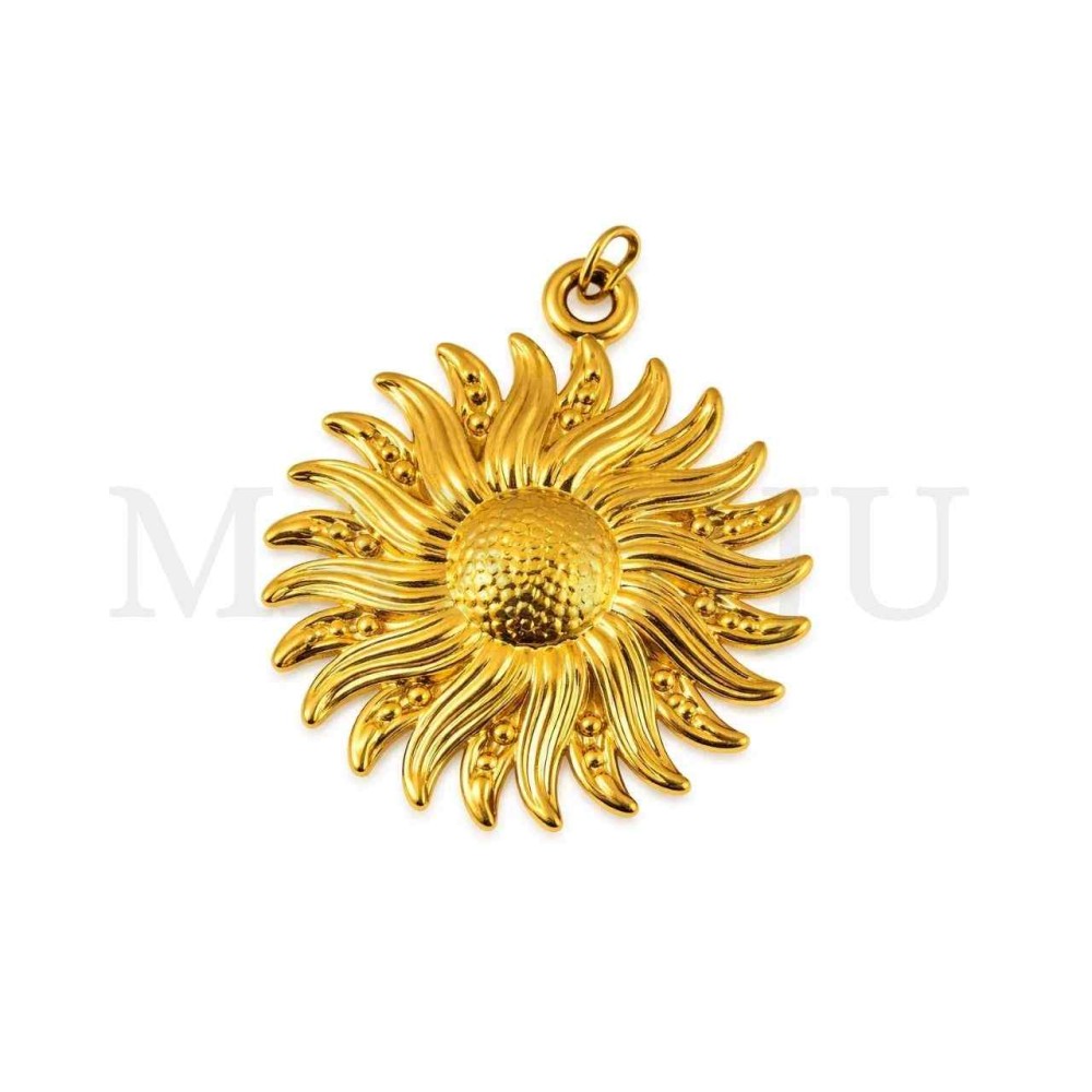 Stainless Steel Flower Pendant 25x29mm