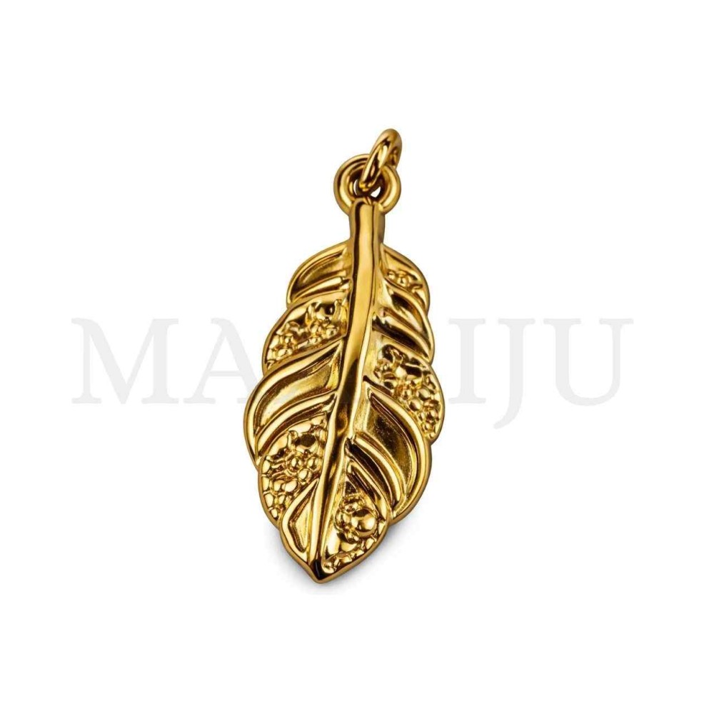 Stainless Steel Leaf Pendant 10x21mm