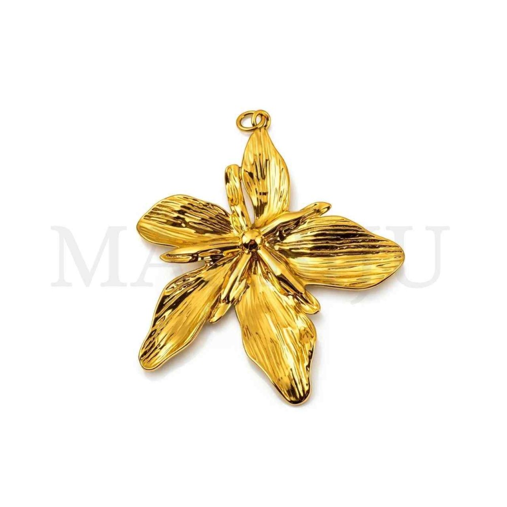 Stainless Steel Flower Pendant 42x47mm