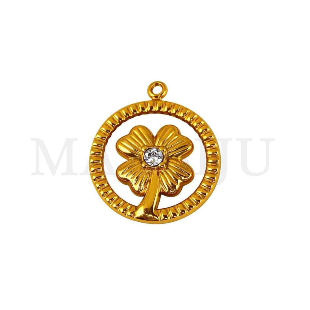 Stainless Steel Flower Pendant 15mm