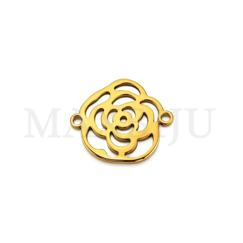 Stainless Steel Flower Pendant 18x15mm