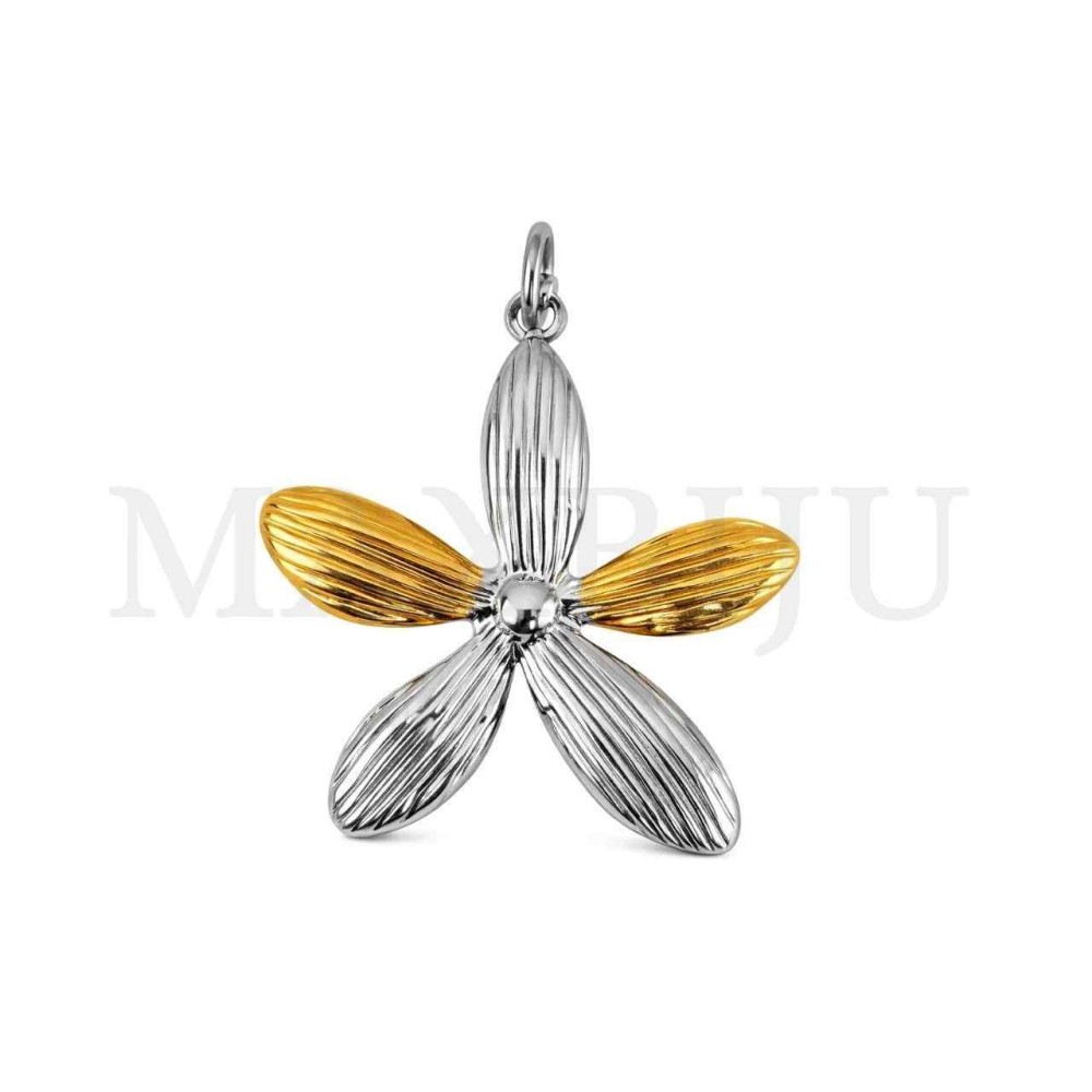 Stainless Steel Flower Pendant 25x26mm