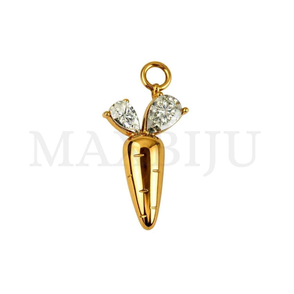 Stainless Steel Carrot Pendant 11x23mm