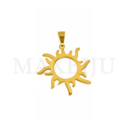 Stainless Steel Sun Pendant 26x26mm