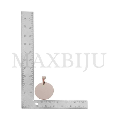 Stainless Steel Round Medal Pendant 25mm