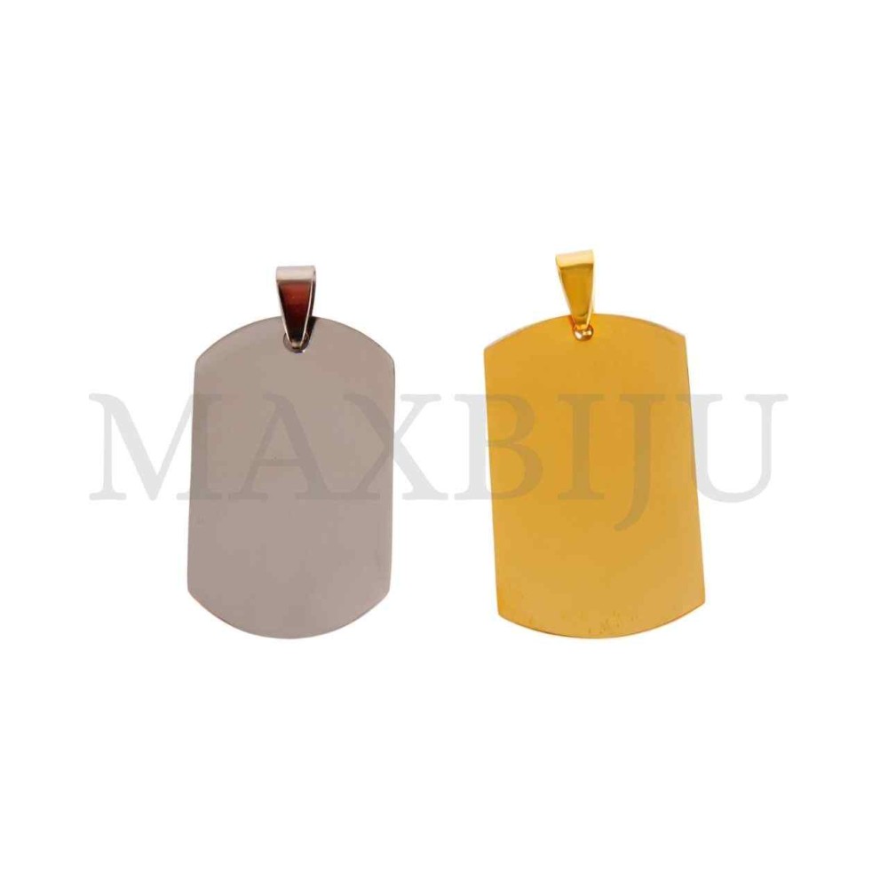 Stainless Steel Medal Pendant 24x39mm