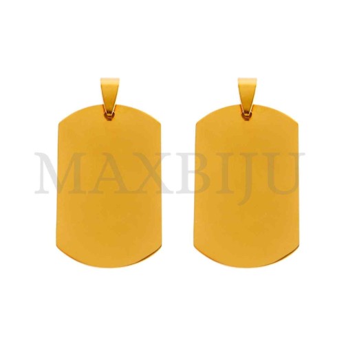 Stainless Steel Medal Pendant 24x39mm