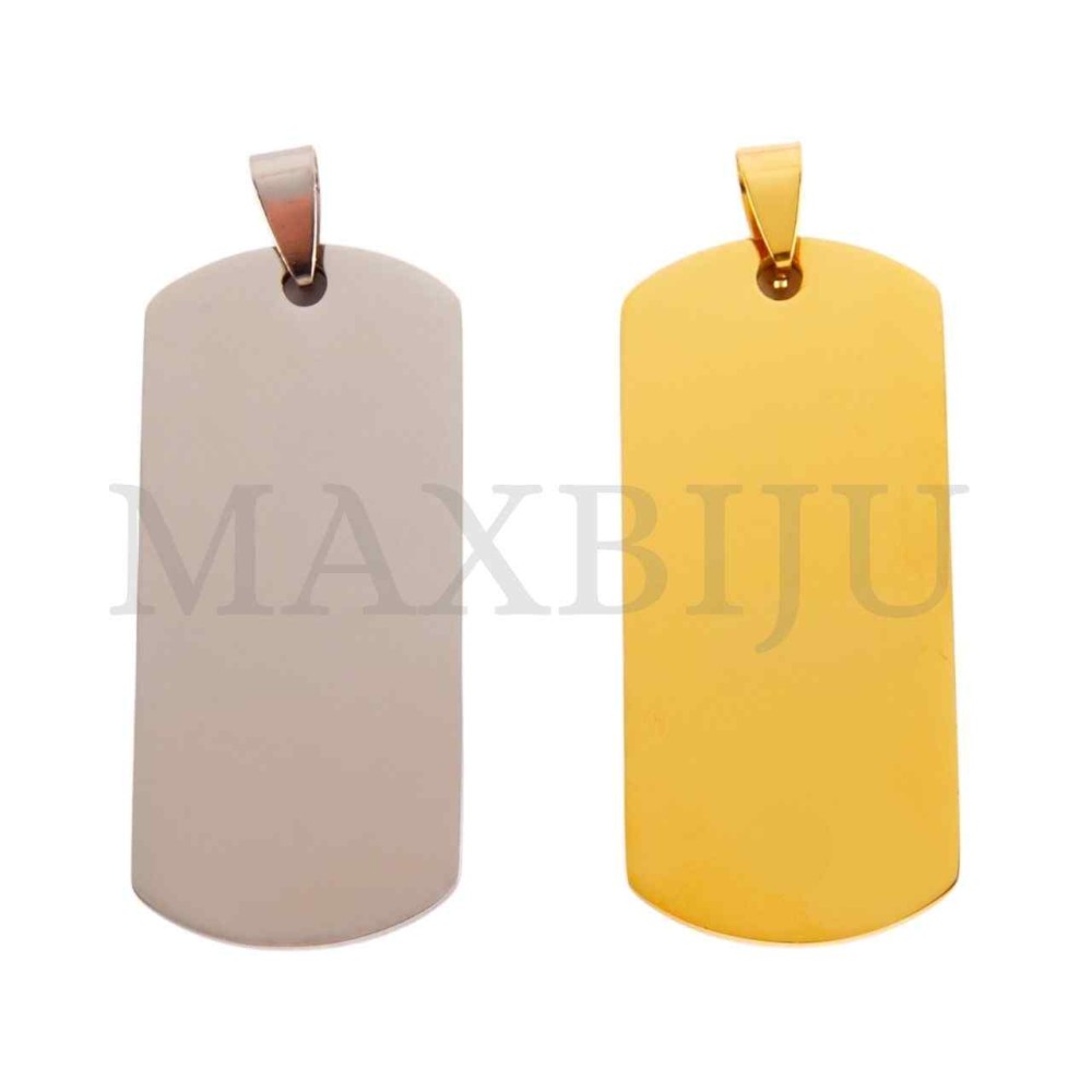 Stainless Steel Medal Pendant 22x49mm