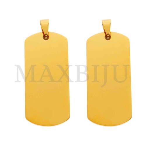 Stainless Steel Medal Pendant 22x49mm