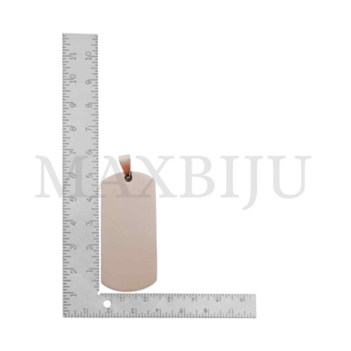 Stainless Steel Medal Pendant 22x49mm