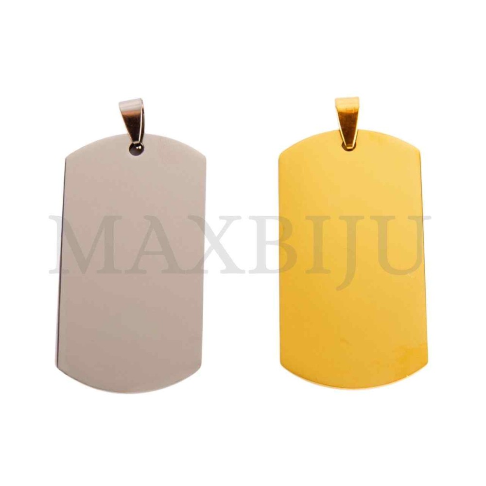 Stainless Steel Medal Pendant 27x50mm