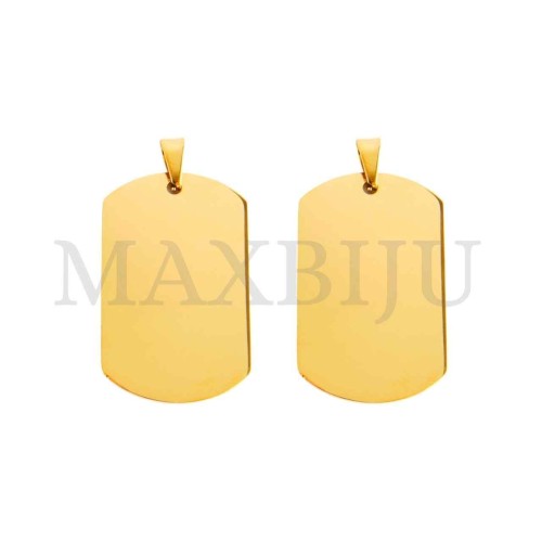 Stainless Steel Medal Pendant 30x50mm