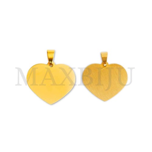 Stainless Steel Heart Medal Pendant 30x26mm