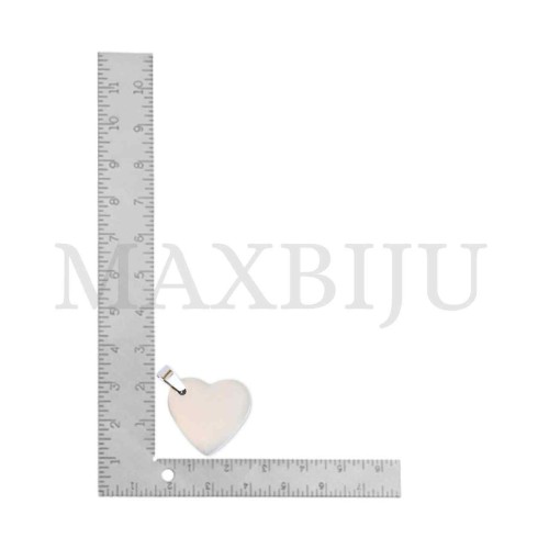 Stainless Steel Heart Medal Pendant 22x21mm