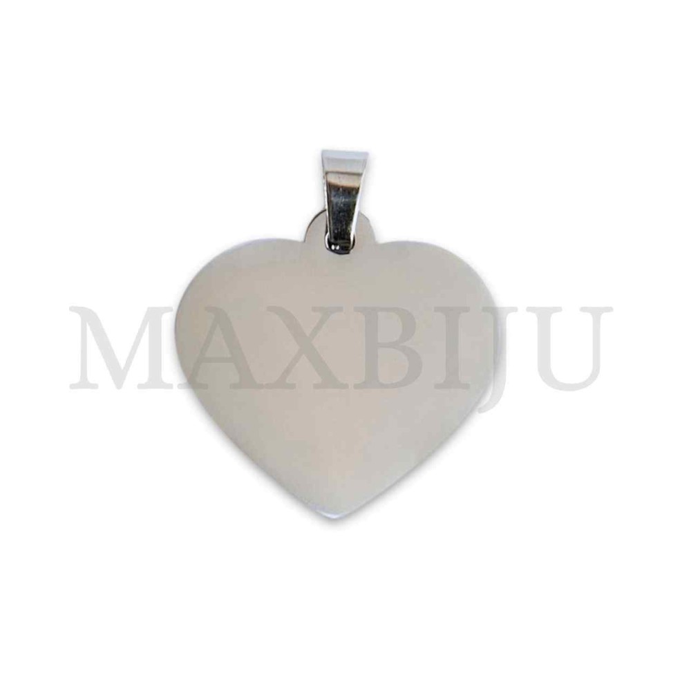 Stainless Steel Heart Medal Pendant 27x25mm