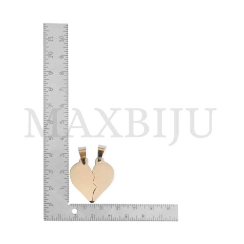 Stainless Steel Heart Medal Pendant 26x25mm