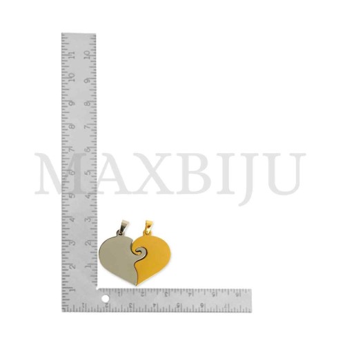 Stainless Steel Heart Medal Pendant 31x25mm